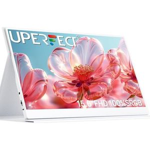 UPERFECT - 15,6-inch Draagbare Monitor - Wit - Ultradun Ontwerp