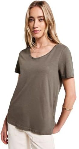 Street One - Gerda - T-shirt - Effen - Katoen-Modaalmix