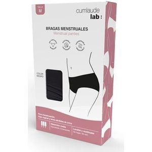Cumlaude Lab Menstruatiebroekje voor menstruatie en urineverlies, met 3 geïntegreerde lagen, gemiddeld absorptievermogen, elimineert geuren, houdt droog, vlekvrije kleding, wasbaar en herbruikbaar,