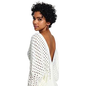 Trendyol FeMan Regular fit double-breasted V-hals gebreide trui, wit, S, Wit, S