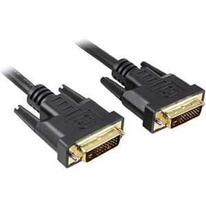 PremiumCord DVI verbindingskabel - 5m, dual-link, DVI-D (24 + 1) stekker op stekker, digitaal, Full HD 1080P, max. resolutie: 2560 x 1600 pixels 60Hz, kleur zwart