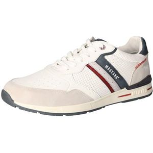 Mustang 4154-318 Sneakers voor heren, beige wit, 44 EU