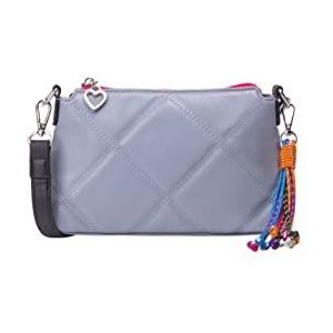 SWIRLIE Clutch voor dames, lichtgrijs