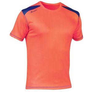 Asioka 182/17N unisex kindershirt M/kort, oranje/koningsblauw, 12-14