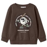 Sweatshirt - Regular Fit - Geborstelde Sweatstof - Lange Mouwen