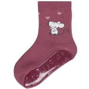 Tegels Flitzer stoppersokken zachte muis, Bessenroze, 17-18 EU