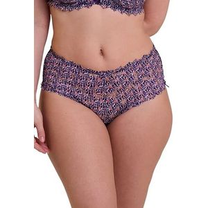 SANS COMPLEXE -Slip met bedrukte kant Arum mozaïek paars, Blackberry Graphic Print, 40-42