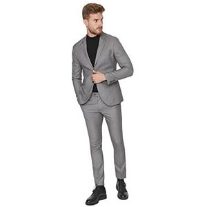 TRENDYOL Slim Fit-broek voor heren met gemiddelde tailleband, Grijs, 38 NL