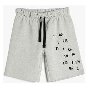 Koton Boys Shorts Trekkoord Gedrukt Detail, grijs (031), 6-7 Jaar