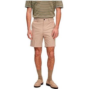 Selected Homme Herenshorts, elegant, Zand/patroon: harringbone, XL
