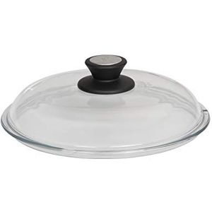 SKK 043 Glazen deksel met SKK-knop, rond, 26 cm, geschikt voor potten en braadpannen met een diameter van 26 cm, hittebestendig deksel