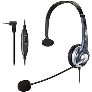 Callez 2.5mm Draadloze Telefoon Headset Mono, Handsfree Telefoon Headset Met Ruisonderdrukkende Mic Voor DECT Siemens Gigaset C430 C530 Panasonic Cisco Linksys SPA Polycom Call Center Home Office (C300D1)