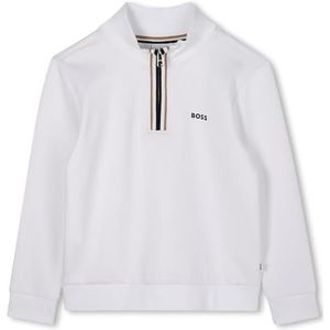 BOSS J52359 Trui voor jongens, Wit, 5 Jaren