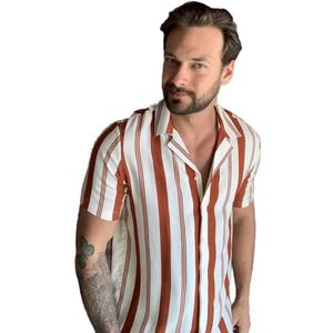 Trendyol Man Regular fit Basic Shirt Kraag Geweven Overhemd, Wit, L, Wit, L