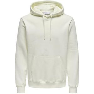 ONLY & SONS Onsconnor Reg Sweat Hoodie Noos capuchontrui voor heren, cloud dancer, L