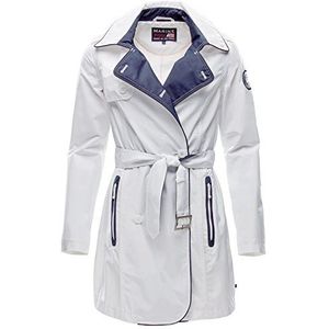Marinepool Dames Norma Trench Coat Women Jacket, White, XS