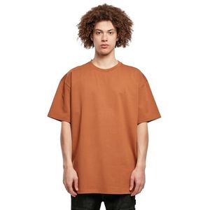Build Your Brand Heren T-shirt Heavy Oversize Tee, Basic T-shirt voor mannen, oversized fit, katoen, toffee, S