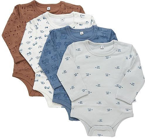 Pippi - Babybody - Lange Mouwen - 4 Stuks - Oeko-Tex Gecertificeerd