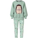 Name It - Nmfvalona Ls Long RLX - Sweat Set - Gossamer Green