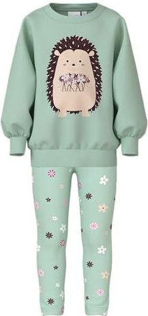 Name It - Nmfvalona Ls Long RLX - Sweat Set - Gossamer Green