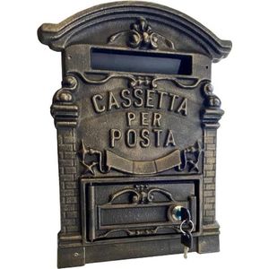 Kippen - 1183K - Brievenbus - Bronskleurig - Gietijzer - Model Old
