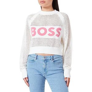 BOSS C_fenniki gebreide sweater voor dames, Open White118, L