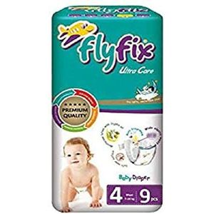 FlyFix TRFFXBD100002 babyluiers, extra comfort en bescherming, maxi, 7-18 kg, 9 stuks, unisex