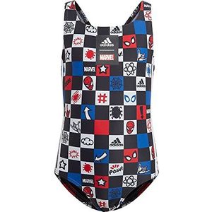 ADIDAS HR7436 DY SM SWIMSUIT Badpak Meisjes wit/beter scharlaken/team royal blauw/zwart 4-5A