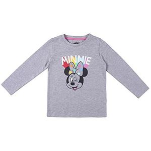 SuperMoments Minnie Mouse-lange mouwen, officieel Disney-gelicentieerd product, meerkleurig, normaal T-shirt, passend bij zijn huidige maat voor meisjes