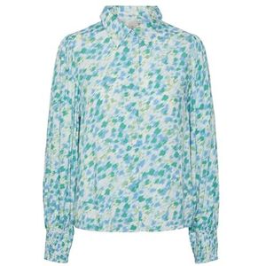 Yasalira Ls Shirt S. Noos, Quiet Green/Aop: fuzzy Flower, XXL