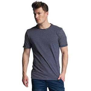 ONLY & SONS Heren Onsalbert Stripe Ss Fitted Tee Noos T-Shirt, meerkleurig (Dress Blues Stripes:shadow Grey), XL
