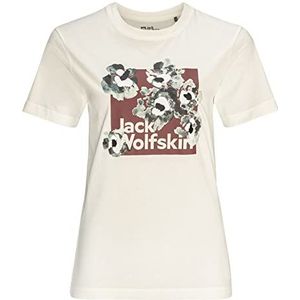 Jack Wolfskin Florell Box T W T-shirt, Egret, XS dames, Egret, XS