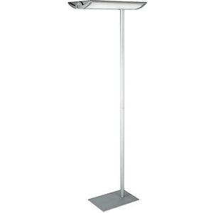 Maul Werkplek staande lamp MAULnaos, hoogte 190 cm, 2x 55 Watt, zilver, 2x 4500 lumen, 8251495