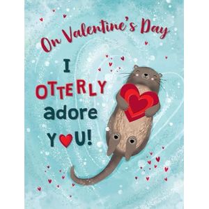 Piccadilly Greetings Grappige Valentijnsdag kaart, Otterly Adore You - 8 x 6 inch