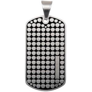 iXXXi Men Hanger Dog Tag Dots Mat zilver | One size