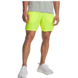 Under Armour - Launch - Korte Broeken - Geel - 7 Inch