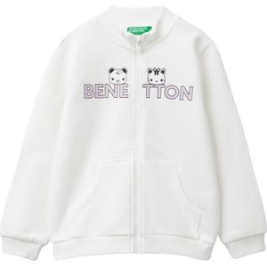United Colors of Benetton Gebreid vest voor meisjes en jongens, Wit, 12 Maanden