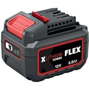 FLEX Accupack Li-Ion 12 V, 5,0 Ah, gereedschapsaccu met laadstatusindicator, EMS-bescherming en stof-/spatwaterbescherming, reserveaccu 531690