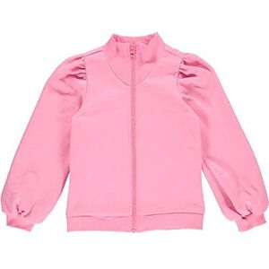 Fred's World by Green Cotton Puff Zip Jacket Cardigan Sweater voor meisjes, roze, 128 cm