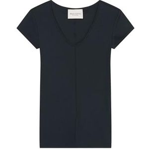 Marc O´Polo Women's Summer Sensation V-hals Shirt Pajama Top, Dark Navy, Large, navy, L