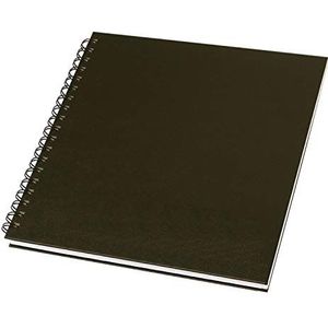 Honsell 30210 Schetsboek met spiraalbinding, hardcover, 10 x 10 cm, 60 vellen, 140 g/m, mat tekenpapier, gumbestendig, zuurvrij en bestand tegen veroudering, zwart-wit