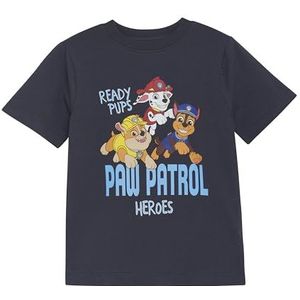 MINYMO Jongens T-shirt met korte mouwen met Paw Patrol-opdruk voor en achter, blauw, 104 cm