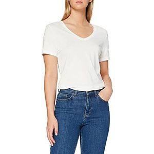 Cream Naia Naia Dames T-Shirt Naia Korte Mouw V-hals, bruin, XS