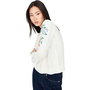 Trendyol Trui - Rood - Regular, Ecru, S