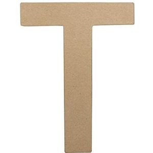 Décopatch - Ref AC413O - Papier-Maché Alfabet - Grappige kleine letter ""T"" - Leuk om te versieren met Décopatch Papers, Lijm & Vernis, 5 x 22 x 23cm - Bruin