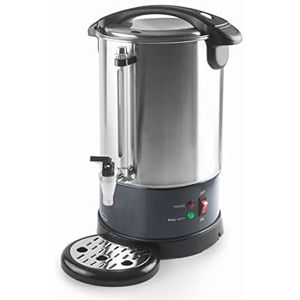 Lacor - 69486 - koffiezetapparaat, Percolator koffiezetapparaat, met 2 onafhankelijke verwarmingssystemen, roestvrij staal, inhoud 6 l, 1500 W