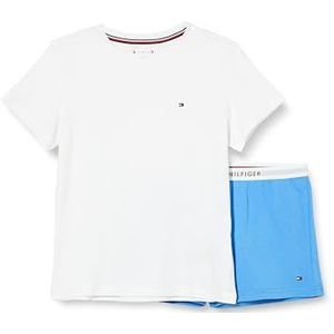 Tommy Hilfiger Ss Short Pj Set Basics Wit/Blauw Spell voor meisjes 14-16 jaar, Wit/Blauw Spell, 14-16 Years