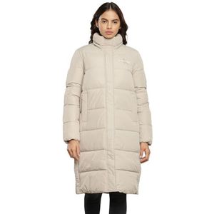 Calvin Klein Jeans Vrouwen Monologo Non Down Lange Puffer Gewatteerde Jassen, Plaza Taupe, S