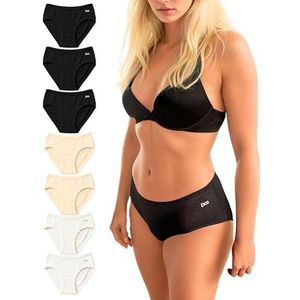 Bea 7pk Mid Waist Bamboe Slip Veelkleurig, Meerkleurig, S