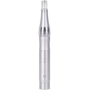 DAM Micronaald pen voor gezichtsschoonheid, drie snelheden, oplaadbare batterij, 2,2 x 2,2 x 15 cm, kleur: zilver